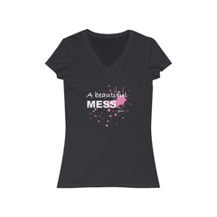 A Beautiful Mess Short Sleeve V-Neck Tee