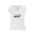 A Beautiful Mess Short Sleeve V - Neck Tee - altruesm