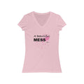 A Beautiful Mess Short Sleeve V - Neck Tee - altruesm