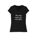 Adversity Makes You Interesting Short Sleeve V - Neck Tee - altruesm