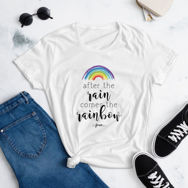 After the Rain Comes the Rainbow Short Sleeve T-Shirt - altruesm