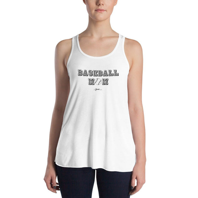 Baseball Mom Flowy Racerback Tank - altruesm