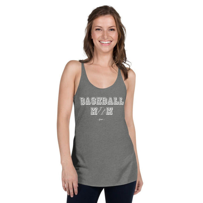 Baseball Mom Racerback Tank Top - altruesm