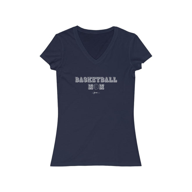 Basketball Mom Short Sleeve V - Neck Tee - altruesm