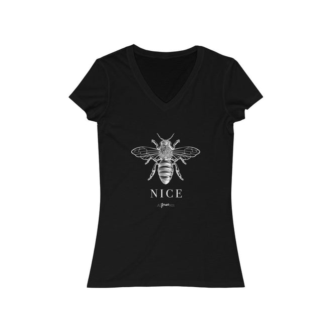 Bee Nice Short Sleeve V - Neck Tee - altruesm