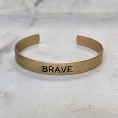 Brave Brushed Copper Gold Cuff