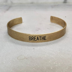 Breathe Brushed Copper Gold Cuff