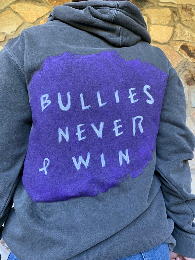 Domestic Violence Awareness Bullies Never Win Hoodie - altruesm