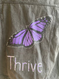 Domestic Violence Awareness Butterfly Jean Jacket - altruesm