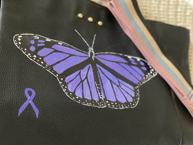 Domestic Violence Awareness Butterfly Tote Bag - altruesm