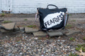 Fearless Custom Hand - Painted Black Tote Bag - altruesm