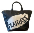 Fearless Custom Hand - Painted Black Tote Bag - altruesm