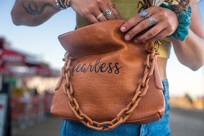 Fearless Custom Hand - Painted Peekaboo Bag - altruesm