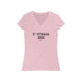 Football Mom Short Sleeve V - Neck Tee - altruesm