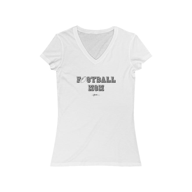 Football Mom Short Sleeve V - Neck Tee - altruesm