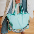 Fringe Canvas Crossbody Tote - altruesm