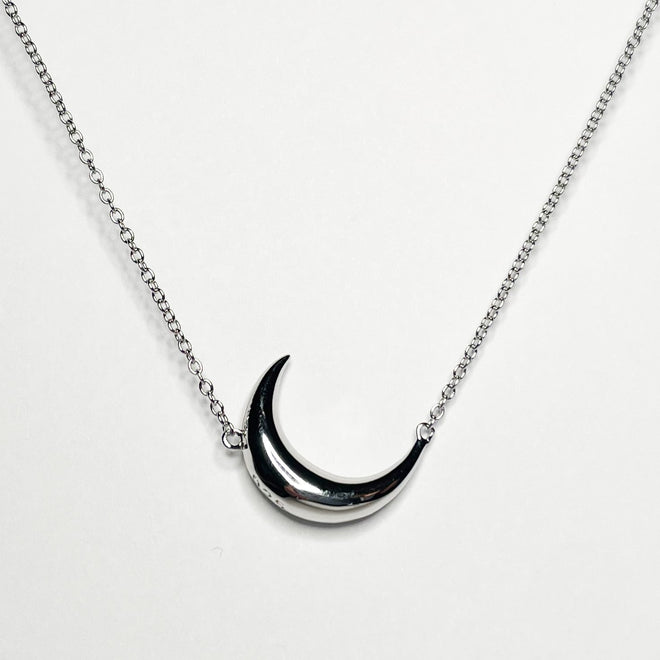 Half Moon Sterling Silver Necklace - altruesm