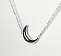 Half Moon Sterling Silver Necklace - altruesm