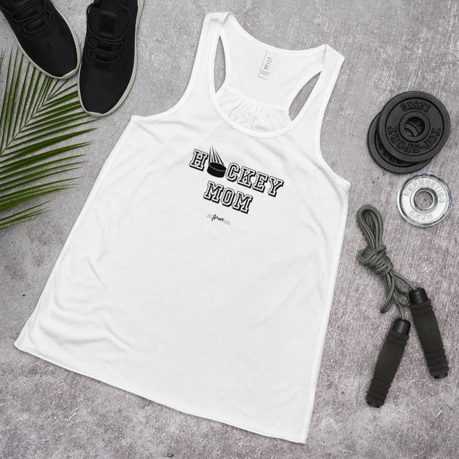 Hockey Mom Flowy Racerback Tank - altruesm