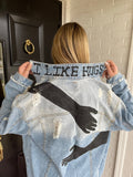 I Like Hugs Jean Jacket - altruesm