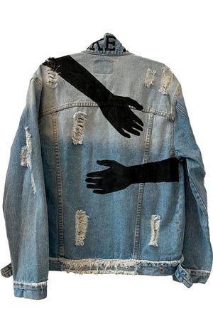 I Like Hugs Jean Jacket - altruesm