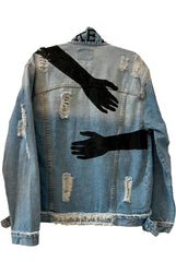 I Like Hugs Jean Jacket