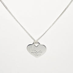 I Love You Mom Sterling Silver Necklace