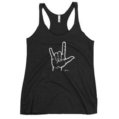 I Love You Sign Language Racerback Tank