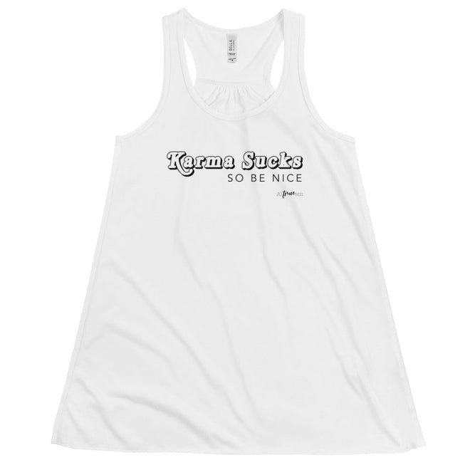 Karma Sucks Flowy Racerback Tank - altruesm