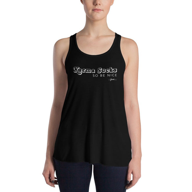 Karma Sucks Flowy Racerback Tank - altruesm