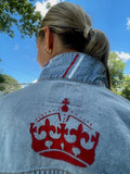 Keep Calm and Woman On Jean Jacket - altruesm