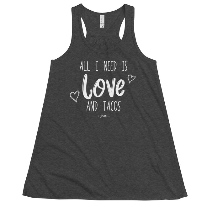 Love and Tacos Flowy Racerback Tank - altruesm