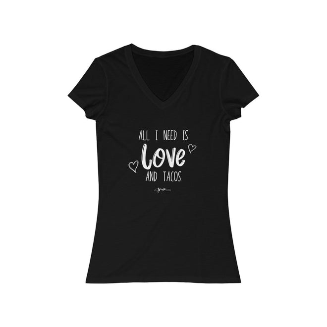 Love and Tacos Short Sleeve V - Neck Tee - altruesm