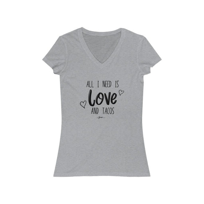 Love and Tacos Short Sleeve V - Neck Tee - altruesm