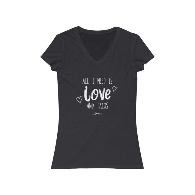 Love and Tacos Short Sleeve V - Neck Tee - altruesm