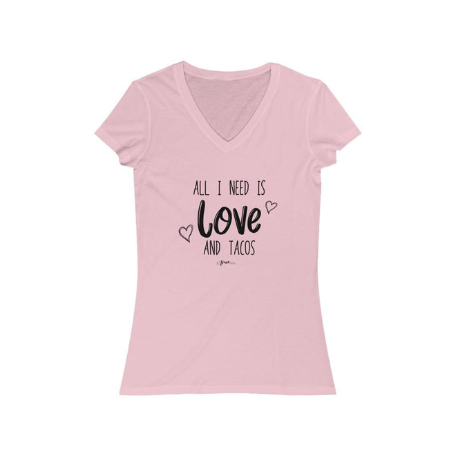 Love and Tacos Short Sleeve V - Neck Tee - altruesm