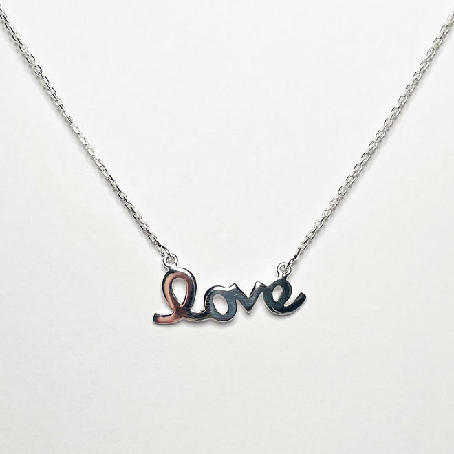 Love Sterling Silver Necklace - altruesm