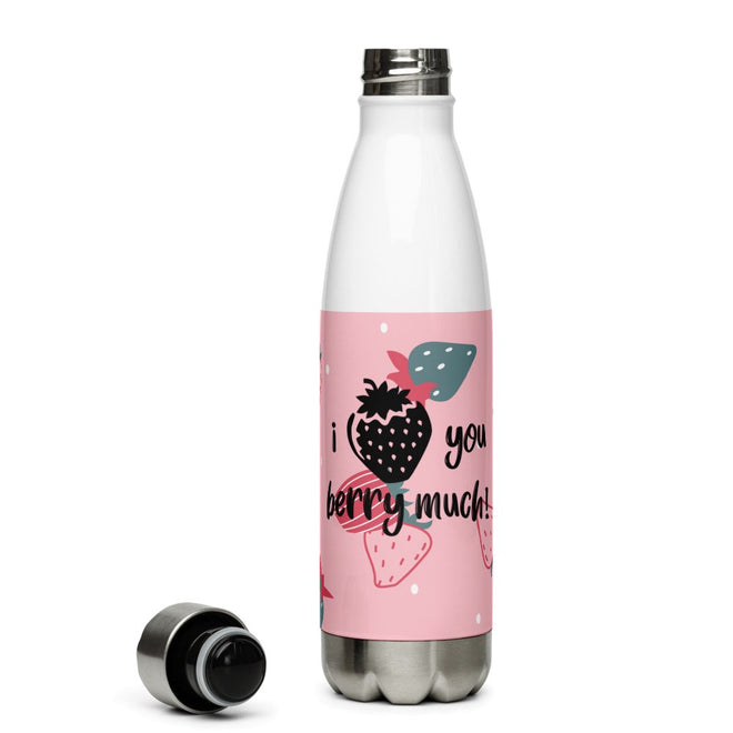 Love You Berry Much Stainless Steel Water Bottle - altruesm