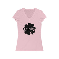 Lucky Clover Short Sleeve V-Neck Tee