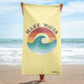 Make Waves Beach Towel - altruesm