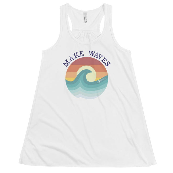 Make Waves Flowy Racerback Tank - altruesm