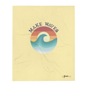 Make Waves Throw Blanket - altruesm