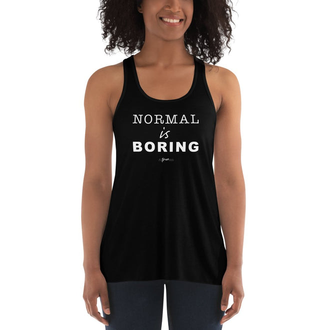 Normal is Boring Flowy Racerback Tank - altruesm