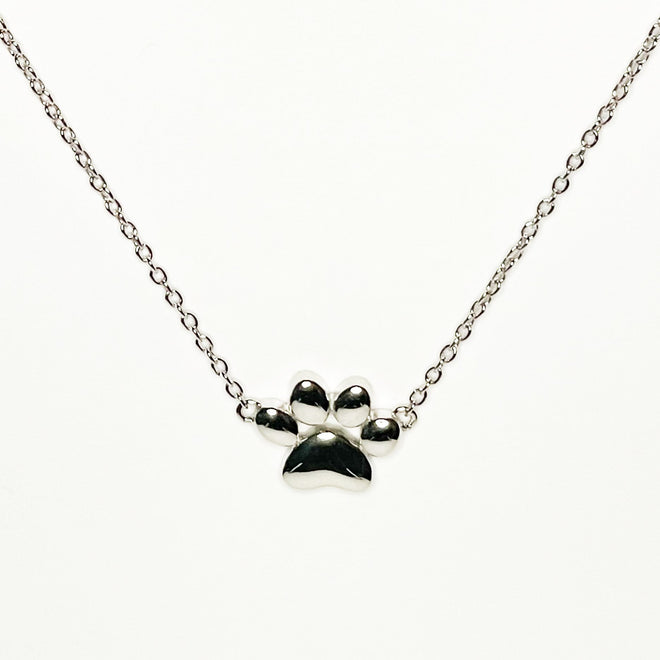 Paw print Sterling Silver Necklace - altruesm