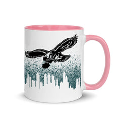 Philadelphia Eagle Over Skyline Mug