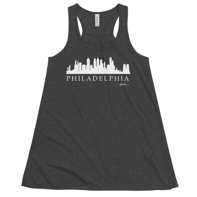 Philadelphia Skyline Flowy Racerback Tank - altruesm