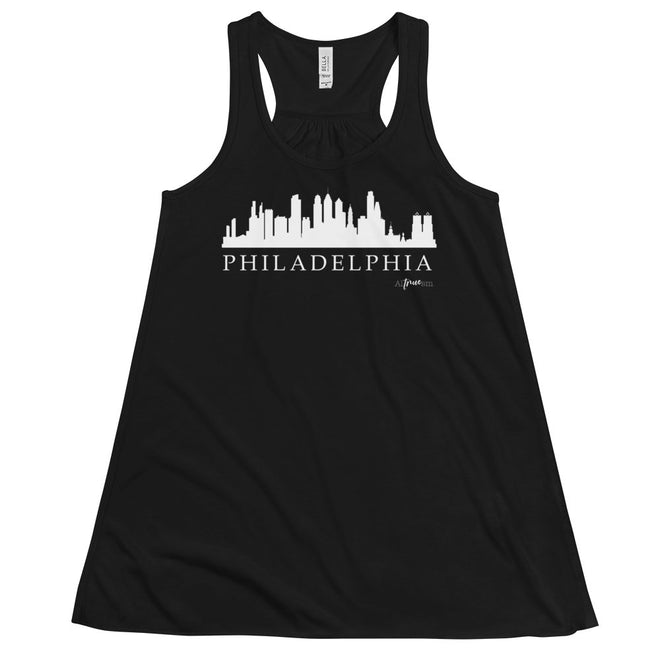 Philadelphia Skyline Flowy Racerback Tank - altruesm