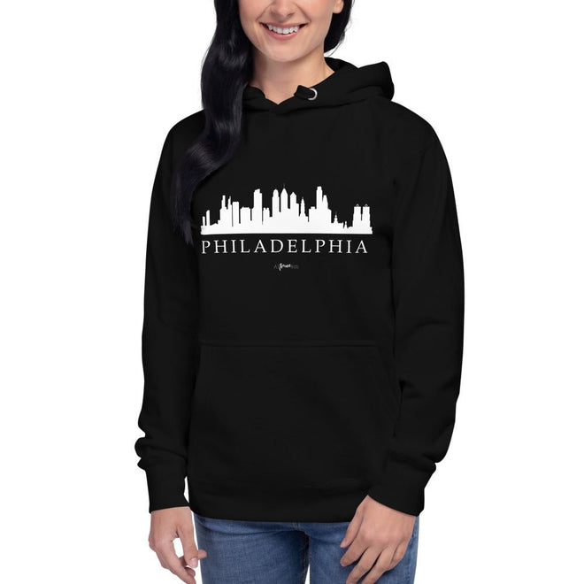 Philadelphia Skyline Premium Hoodie - altruesm