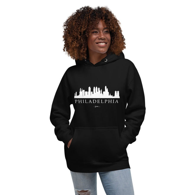 Philadelphia Skyline Premium Hoodie - altruesm