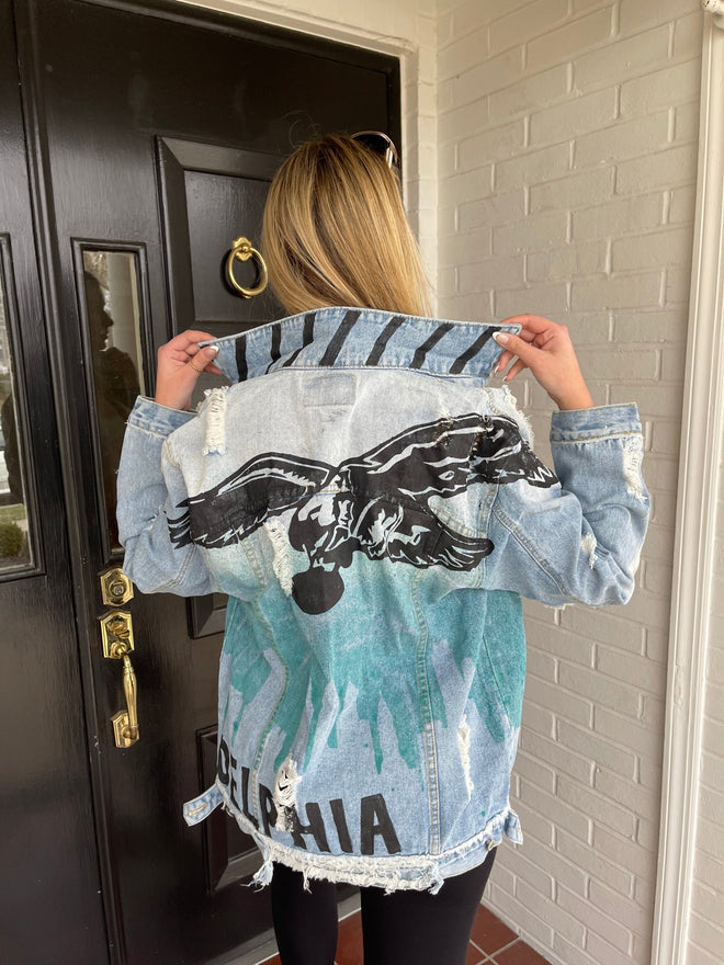 Philly Skyline Jean Jacket - altruesm